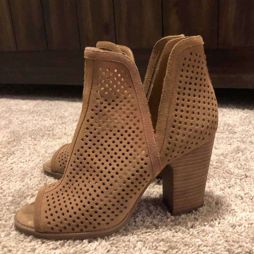 Lucky Brand peep toe heeled booties - Picture 2 of 4